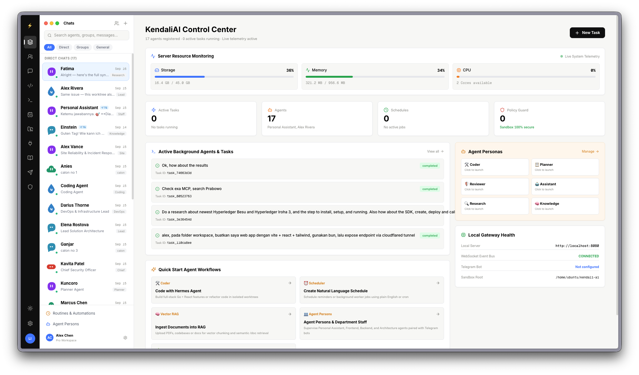 Designing Autonomous Multi-Agent Orchestration with Live Telemetry